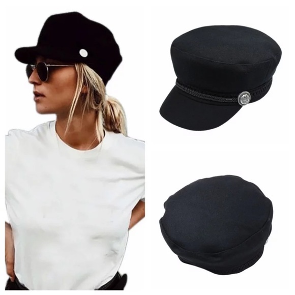 Accessories - Biker Beret Womens Fashion Hat Wool Cap One Size
